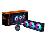 GIGABYTE AORUS WATERFORCE II 360 AIO skysto au&scaron;inimo procesoriaus au&scaron;intuvas &ndash; 3x120mm ARGB ventiliatoriai, slydimo fiksavimo mechanizmas, DAISY-CHAIN, suderinamas su Intel LGA 1851 ir AMD AM5
