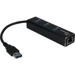 Inter-Tech Argus IT-310 USB 3.0 ir Gigabit Ethernet stalinis hubas