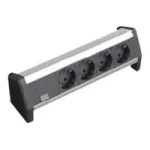 Prailginimas Bachmann DESK 1 3m 4 AC lizdai Juoda Pilka