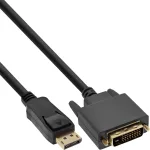 InLine 17117 DisplayPort į DVI-D keitiklio kabelis 0,3 m juodas