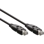 InLine 180&deg; Patch Laidas S/FTP PiMF Cat.6A 500MHz halogen-free varis juodas 1m