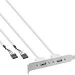 InLine Slot Bracket 2x USB 2.0 Type A moteri&scaron;ka prie 2x 5 kontaktų vidinės jungties 0,3 m