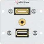 Ki&scaron;tukinis lizdas HDMI + USB A + 3,5 mm Kindermann 7444000547