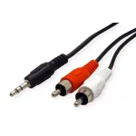 ROLINE garso kabelis Mini-Phone Stereo 3,5 mm (M) &ndash; RCA (M) 5 m ekranuotas juodas (11.09.4345)