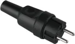 Maitinimo ki&scaron;tukas Bachmann 919.179, 2 polių (2P), 250 V AC, 16 A, juodas guminis korpusas