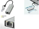 LogiLink UA0238B - Tinklo kortelė USB-A C 1x RJ45 - 1000 Mbps