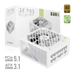 Gamemax GX PRO 1050G WH Maitinimo blokas, 80 PLUS Gold, 1050 W