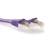 ACT Purple 1,5 m LSZH SFTP CAT6A jungiamasis kabelis su apsaugotais RJ45 ir apsauga nuo užkliuvimo