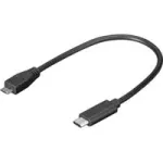 Wentronic Goobay USB 2.0 Micro-B ki&scaron;tukas > USB-C ki&scaron;tukas laidas, 0,2 m - USB 2.0 HighSpeed (67895)