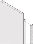 Schroff 21101855 EMC tekstilinė profilinė tarpinė, 6U, 10 vnt.