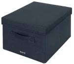 Leitz Fabric Storage Box su dangčiu, vidutinis, pakuotė po 2, mėlyna, stačiakampė, audinys
