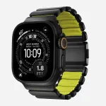 NOMAD Stratos Band &ndash; Titanio apyrankė Apple Watch 49mm su FKM (Black Titanium, Volt FKM)