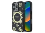 Guess GUHMP16LH4PYEEK Hardcase for Apple iPhone 16 Pro 6,3 inch Black Peony On 4G Background IML MagSafe