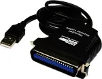 Exsys EX-1300-2 USB į IEEE 1284 lygiagretusis adapterio kabelis, 1 m, juodas