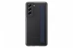 Samsung Galaxy S21 FE Clear Strap Cover Case Dark Gray