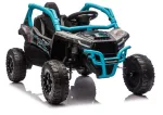 LEAN CARS Kawasaki JS330 24V 5Ah Black and Blue Battery Car