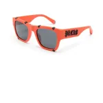 Philipp Plein SPP042W54V47F Vyri&scaron;ki stačiakampiai akiniai nuo saulės juodi/pilki 54/23/145 mm