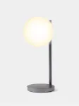 Lexon Bubble Lamp LED stalinė lempa su 15W Qi belaidžiu įkrovikliu, ginklų metalo spalvos