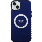 Audi IML Big Logo MagSafe Dėklas, skirtas iPhone 15 Plus / 14 Plus 6.7, tamsiai mėlynas, kietas dėklas