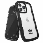 Adidas OR Wavy Case, skirtas iPhone 13 Pro / iPhone 13 6.1 inch, juodas permatomas