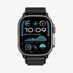 Spigen WBF1 Dirželis Apple Watch 8 / 9 / 10 / 11 / SE / Ultra (44 / 45 / 46 / 49 mm) Juodas