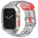 SKINARMA Saido 2-in-1 Case and Strap for Apple Watch 45/44mm, Clear/Transparent