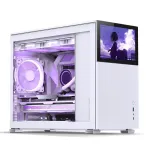 Jonsbo D31 Screen Micro-ATX kompiuterio dėžė, grūdintas stiklas, baltos spalvos