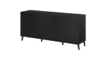 Cama Meble NOVA komoda 155x40x72 cm, matinė juoda