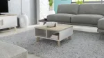 Cama LOTTA 60 Kavos staliukas baltas/sonomos ąžuolas
