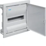 Hager Volta VU12NE įmontuojamas elektros skydelis, 1 eilė, 12 modulių, IP30, metalinės durelės, 348&times;356&times;98 mm, baltas