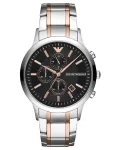 Armani Man AR11165 Vyri&scaron;kas Chronografo Laikrodis, 43 mm Nerūdijančio Plieno Juodas Ciferblatas