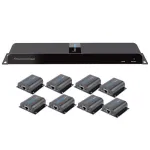 Techly HDMI 1x8 Extender Splitter per CAT6/6a/7 50m su IR grįžtamuoju ry&scaron;iu IDATA EX-HL81TY