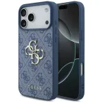 Guess 4G Big Logo apsauginis dėklas, skirtas iPhone 17 Pro Max / 18 Pro Max &ndash; mėlynas