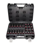 AWTOOLS 1/2 colio smūginių antgalių rinkinys, 26 vnt., 10-24 mm, trumpi ir ilgi, Cr-Mo, Black Line