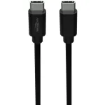 ANSMANN USB-C į USB-C duomenų ir įkrovimo kabelis, 1,2 m, 60W Power Delivery, juodas