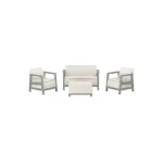 KETER sodo baldų rinkinys Scandi Linea 2 vietų rinkinys, pebble grey/sage green stone tone