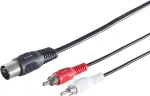 SHIVERPEAKS S/CONN maximum connectivity DIN 5-Pin Male to 2x RCA Male audio adapterio kabelis, 1,5 m, juodas 10302