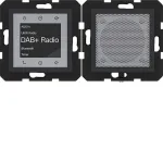 HAGER WAN6110BM Radio Touch UP DAB+ Bluetooth garsiakalbis, įleidžiamas, juodas