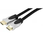 EXERTIS CONNECT High Speed HDMI kabelis su Ethernet, auksuoti kontaktai, pintas apvalkalas, 3,0 m, juodas 127911