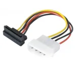 EXERTIS CONNECT SATA maitinimo adapterio kabelis, Molex į SATA 4 kontaktų kampuotas, Molex į SATA moteri&scaron;ką kampuotą, 15 cm 147553