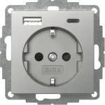 Gira SCHUKO lizdas su USB įkrovikliu Type A/C 2459600