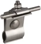 DEHN 223010 stogo laido laikiklis metaliniams stogams, nerūdijantis plienas, 8 mm apvaliam laidininkui, užspaudžiamas