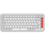 Logitech POP Icon Keys - belaidė klaviatūra - Bluetooth LE - QWERTY - US International - Off White, oranžinė (920-013072)