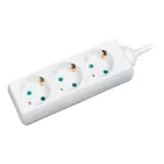 Prailginimo laidas LogiLink LPS205 1,4 m 3 AC lizdai Baltas