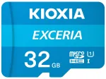 KIOXIA EXCERIA M203 microSDHC 32GB atminties kortelė, UHS-I U1, Class 10, iki 100 MB/s, su SD adapteriu, mėlyna