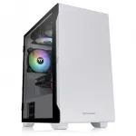 PC korpusas Thermaltake S100 Tempered Glass Snow Edition Micro Tower baltas