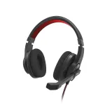 Ausinės Hama HS-USB400 V2 su mikrofonu, laidinės, juodos-raudonos, USB-A