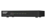 QNAP QSW-1108-8T-R2 nevaldomas tinklo komutatorius, 8x 2,5GbE RJ45 (10/100/1000/2500 Mbps), stalinis, be ventiliatoriaus, juodai pilkas