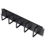 Patch panel ROLINE 19 colių 2U, kabelių kanalas 85x60 mm, plieninis korpusas, juodos spalvos