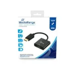 Vaizdo kabelio adapteris MediaRange MRCS175 0,15 m HDMI A lizdas &ndash; DisplayPort ki&scaron;tukas juodas
